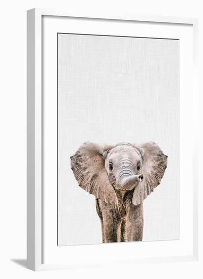 Baby Elephant-Tai Prints-Framed Art Print