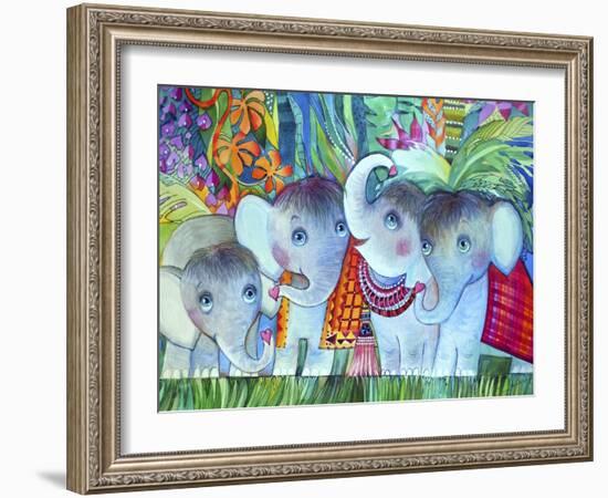 Baby Elephant-Oxana Zaika-Framed Giclee Print