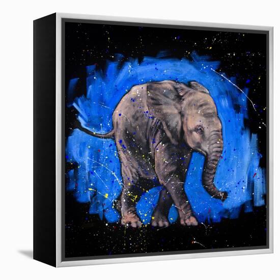 Baby Elephant-null-Framed Stretched Canvas