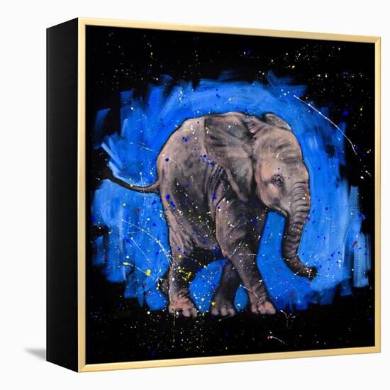 Baby Elephant-null-Framed Stretched Canvas