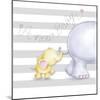 Baby Elephant-MAKIKO-Mounted Giclee Print