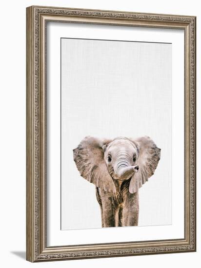 Baby Elephant-Tai Prints-Framed Art Print