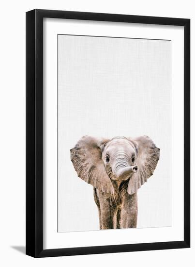 Baby Elephant-Tai Prints-Framed Art Print