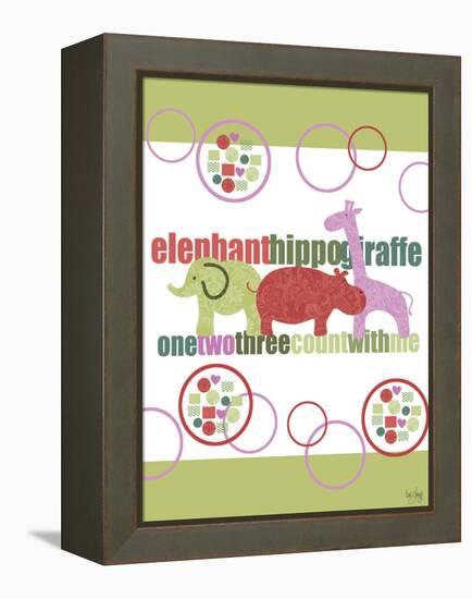 Baby Elephants Hippo Giraffe-Bee Sturgis-Framed Stretched Canvas