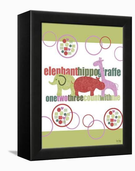 Baby Elephants Hippo Giraffe-Bee Sturgis-Framed Stretched Canvas