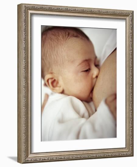 Baby Girl Breastfeeding-Ian Boddy-Framed Photographic Print