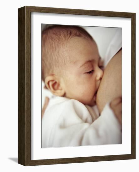 Baby Girl Breastfeeding-Ian Boddy-Framed Photographic Print