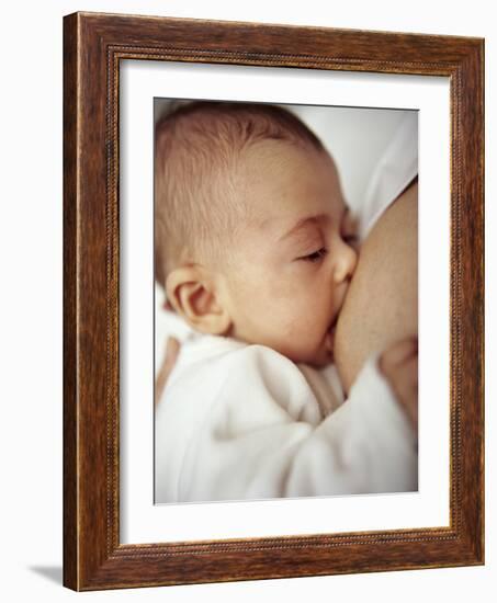 Baby Girl Breastfeeding-Ian Boddy-Framed Photographic Print