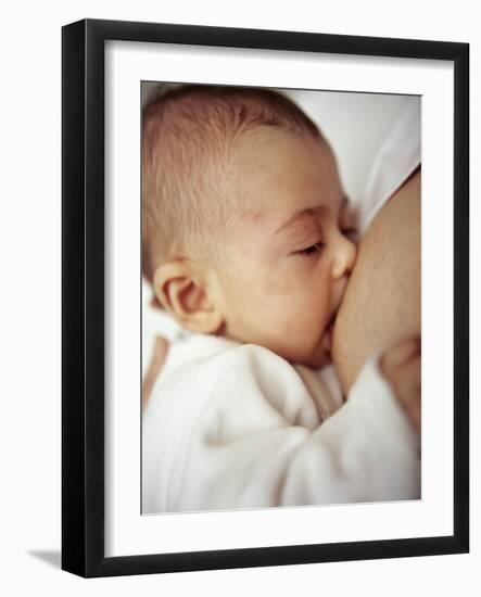 Baby Girl Breastfeeding-Ian Boddy-Framed Photographic Print
