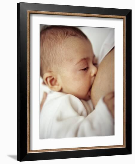 Baby Girl Breastfeeding-Ian Boddy-Framed Photographic Print