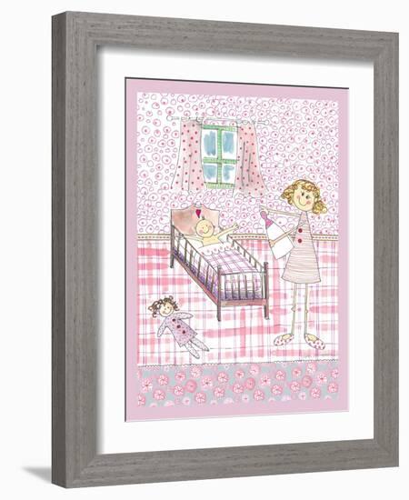 Baby Girl in Cot-Effie Zafiropoulou-Framed Giclee Print