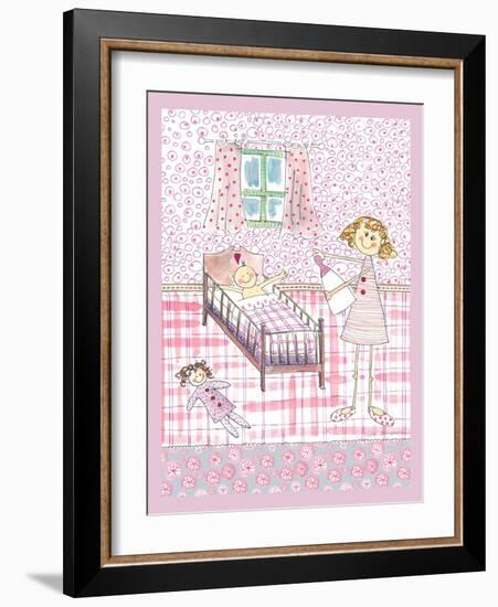 Baby Girl in Cot-Effie Zafiropoulou-Framed Giclee Print