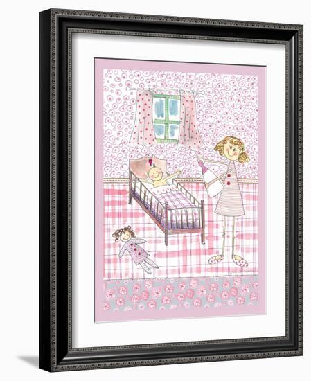 Baby Girl in Cot-Effie Zafiropoulou-Framed Giclee Print