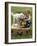 Baby Girl Playing with Puppy-Chris Lowe-Framed Photographic Print