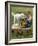 Baby Girl Playing with Puppy-Chris Lowe-Framed Photographic Print