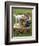 Baby Girl Playing with Puppy-Chris Lowe-Framed Photographic Print