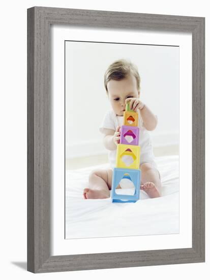 Baby Girl Playing-Ian Boddy-Framed Photographic Print