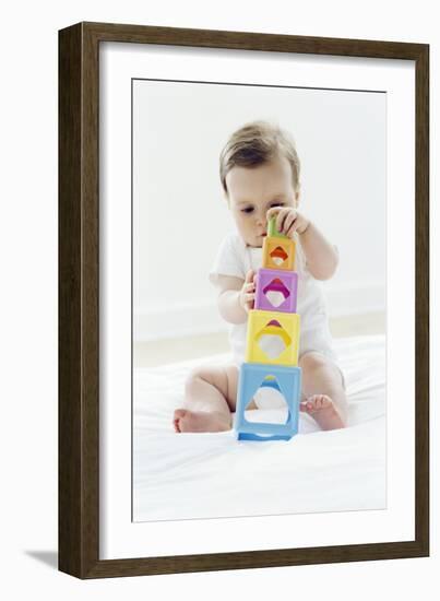 Baby Girl Playing-Ian Boddy-Framed Photographic Print