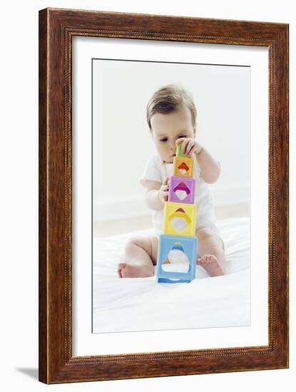 Baby Girl Playing-Ian Boddy-Framed Photographic Print