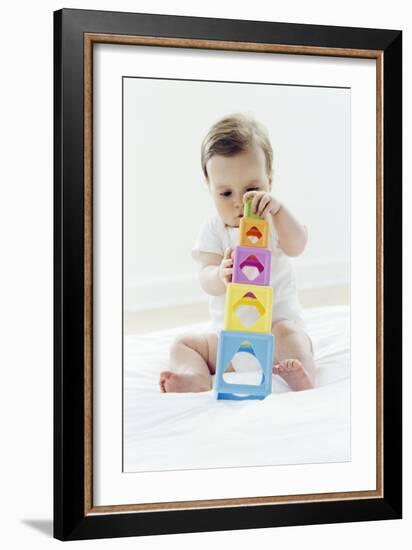 Baby Girl Playing-Ian Boddy-Framed Photographic Print