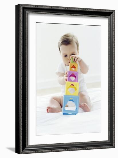 Baby Girl Playing-Ian Boddy-Framed Photographic Print