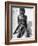 Baby Gorilla Named Bobo is Being Held by a Local Youngster-Eliot Elisofon-Framed Photographic Print