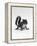 Baby Grey Squirrel, Portrait-Jane Burton-Framed Premier Image Canvas