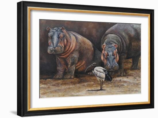 Baby Hippos-Peter Blackwell-Framed Art Print