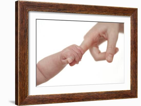 Baby Holding Her Mother's Finger-Ruth Jenkinson-Framed Photographic Print