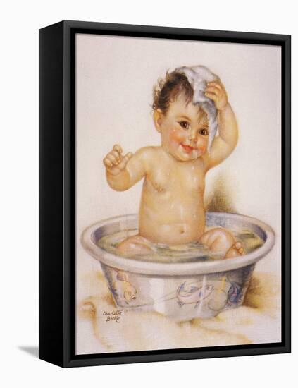 Baby in the Tub-unknown unknown-Framed Stretched Canvas