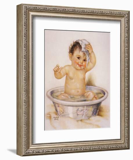 Baby in the Tub-unknown unknown-Framed Art Print