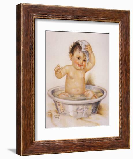 Baby in the Tub-unknown unknown-Framed Art Print