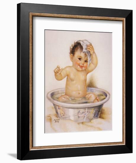 Baby in the Tub-unknown unknown-Framed Art Print