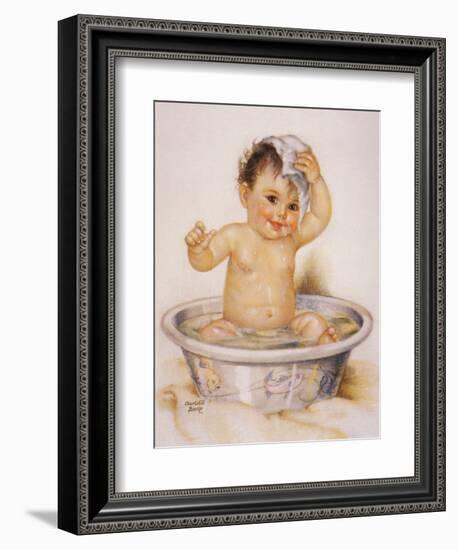 Baby in the Tub-unknown unknown-Framed Art Print