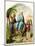 Baby Jesus and Family Leaving-null-Mounted Art Print