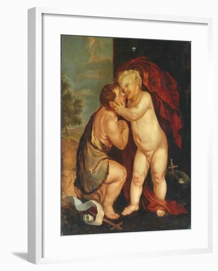 Baby Jesus and John the Baptist-null-Framed Giclee Print