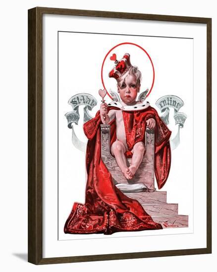 "Baby King Valentine,"February 14, 1925-Elbert Mcgran Jackson-Framed Giclee Print