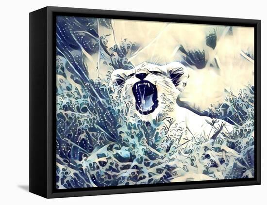 Baby Lion & Mother-sylvia pimental-Framed Stretched Canvas