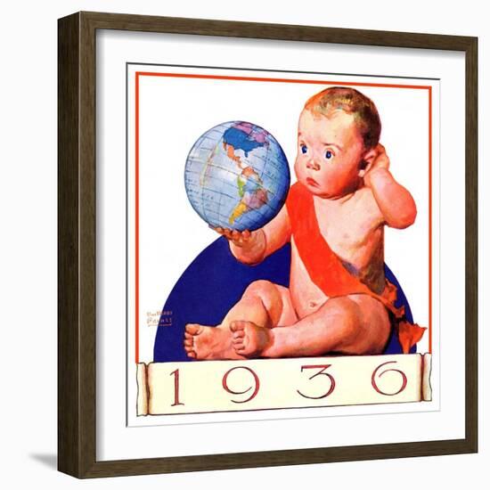 "Baby New Year 1936,"January 1, 1936-William Meade Prince-Framed Giclee Print