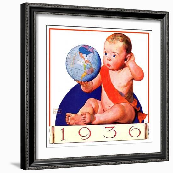 "Baby New Year 1936,"January 1, 1936-William Meade Prince-Framed Giclee Print