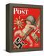 "Baby New Year at War," Saturday Evening Post Cover, January 2, 1943-Joseph Christian Leyendecker-Framed Premier Image Canvas