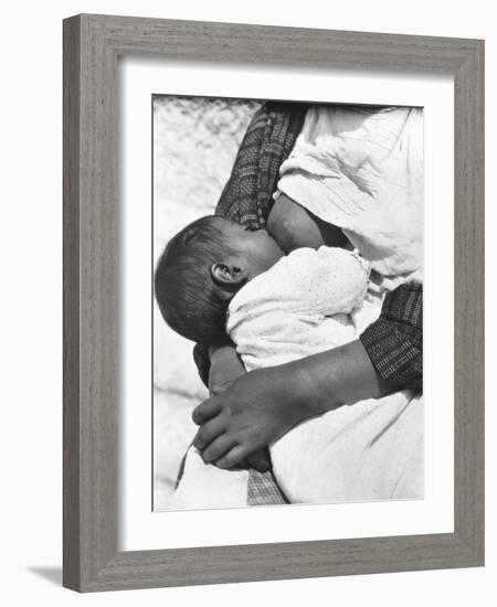 Baby Nursing (Conchita with Her Mother Luz Jimenez), Mexico City, 1926-Tina Modotti-Framed Giclee Print