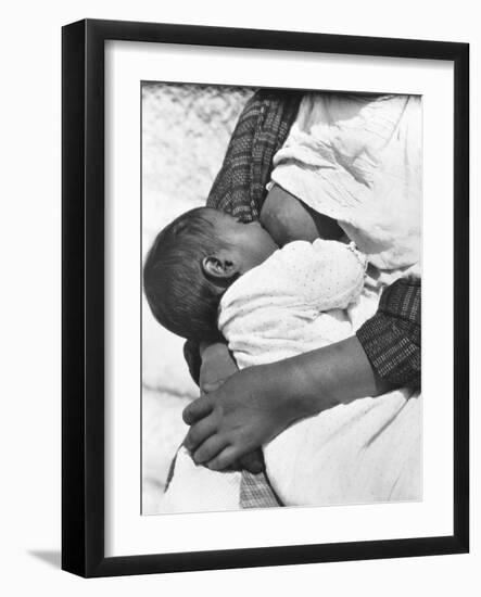 Baby Nursing (Conchita with Her Mother Luz Jimenez), Mexico City, 1926-Tina Modotti-Framed Giclee Print