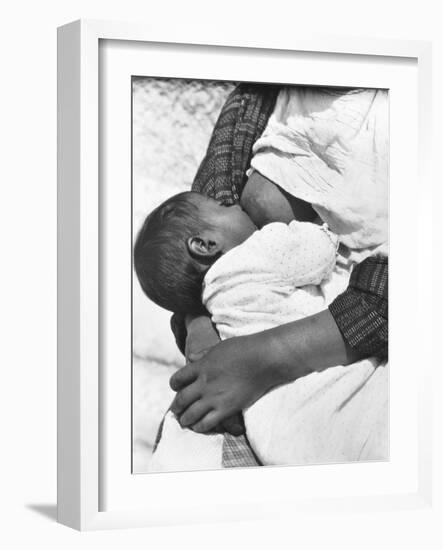 Baby Nursing (Conchita with Her Mother Luz Jimenez), Mexico City, 1926-Tina Modotti-Framed Giclee Print