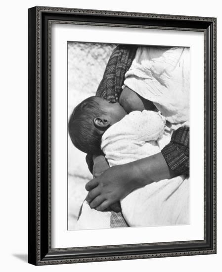 Baby Nursing (Conchita with Her Mother Luz Jimenez), Mexico City, 1926-Tina Modotti-Framed Giclee Print