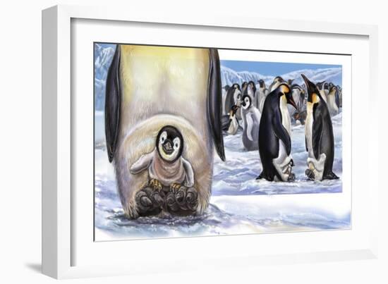 Baby On Board Spread 22 Penguins-Cathy Morrison Illustrates-Framed Giclee Print