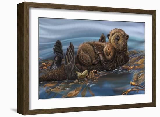 Baby On Board Spread 6 Sea Otter-Cathy Morrison Illustrates-Framed Giclee Print