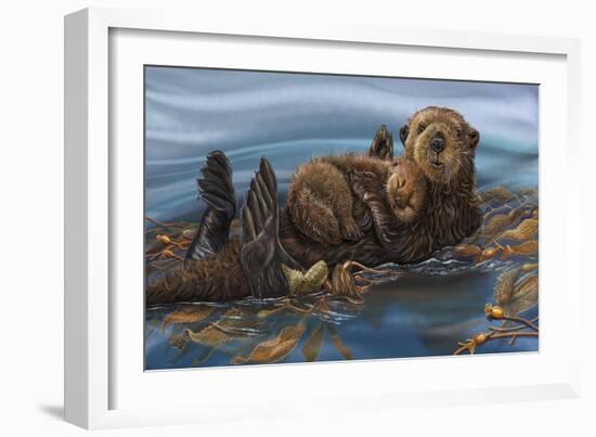 Baby On Board Spread 6 Sea Otter-Cathy Morrison Illustrates-Framed Giclee Print