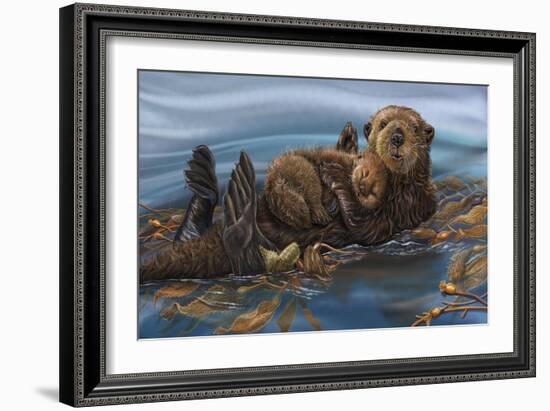 Baby On Board Spread 6 Sea Otter-Cathy Morrison Illustrates-Framed Giclee Print