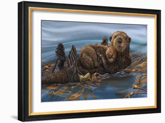 Baby On Board Spread 6 Sea Otter-Cathy Morrison Illustrates-Framed Giclee Print